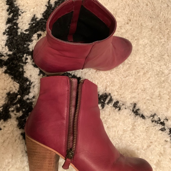 BP Trolley booties 7M in burgundy red - Picture 5 of 8